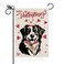 Valentines Day Garden Flag Valentine Pitbull Dog Flags for Outside Love Heart Anniversary Wedding Party Home Burlap Double Sided Yard Outdoor Decor 12x18 Inch