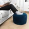 Asuprui Pouf Ottoman Stuffed Ottoman Foot Rest Floor Pouf Round Pouf Seat Floor Bean Bag Chair Foldable Floor Chair Storage for Living Room Bedroom Navy Blue Pouf with Filler