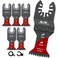 S&amp;F STEAD &amp; FAST 6 PCS Oscillating Tool Blade for Wood, Japanese Teeth, Curved Edge Oscillating Multi Tool Blades for Wood, Plastic, Universal Fit for Quick Release