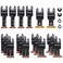 PECHAM 22PCS Curved Oscillating Tool Blades, Professional Universal Titanium Arc Edge Oscillating Multitool Blades for Wood Plastics Metal Hard Material Quick Release Multi Tool Kits