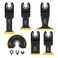 Opeisiio 6pcs Titanium Oscillating Tool Blades for Metal Nails Hard Material and Wood Plastic - Multitool Blades Fit Dewalt Bosch Worx Milwaukee Ryobi