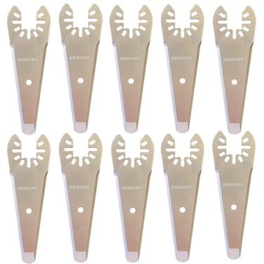 HEMUNC 10PCS oscillating Tool Scraper Blades Universal fit Multitool Scraper Blades, Compatible with Dewalt Dremel Rockwell Makita Bosch Fein Multimaster Milwaukee Porter Cable Ridgid Ryobi