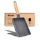 Tamagoyaki Pan Square Japanese Omelette Pan,Non-stick Egg Roll Pan,Rectangle Frying Pan Wood Handle,with Silicone Brush &amp; Solid Wood Spetula,Grey