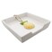 White Ceramic Lunch Napkin Holder with Roped Weight - Pineapple