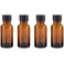 Teensery 4 Pcs 20ml Empty Refillable Nail Polish Bottles Glass Nail Varnish Bottles Containers with Brush Cap for Nail Art (20 ml)
