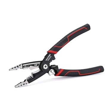 HAUTMEC 7-in-1 Wire Stripper Cutters Tool, 8" Wire Strippers Electrical, Wire Cable Stripper and Crimping Tool, Multifunctional Electrical Pliers Wire Stripping Tool, High Leverage Combination Pliers