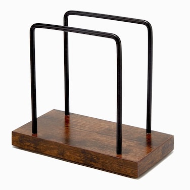 Wood Napkins Holder with Metal Wire, Standing Napkin Holder for Table, Kitchen &amp; Dining Room D&eacute;cor