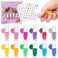 wakaniya Kids Nail Polish Set for Girls - 12 Candy Colors Toddler Nail Polish Kit with Nail Stickers, Water Based Natural Safe NonToxic Peel Off Quick Dry Nail Polish Set Gift for Girls 3+