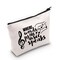 TSOTMO Music Gift Music Note Makeup Bag Where Words Fail Music Speaks Cosmetic Bag For Music Lover Treble Clef Gift (Fail Music)