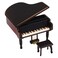 ANGEL MELODY Wooden Grand Piano Music Box Mechanism with Bench and Metal Pedal, Ring Storage Box Wind up You are My Sunshine Musical Boxes Birthday Gifts for Her, Kids, Daughter, Boys, Girls, (Black)
