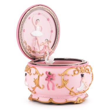 Pairiaok Music Box with Lights Rotating Ballerina Figurine Dancing Girl Mechanism Musical Box Swan Lake Gifts for Girls Girlfriend Birthday Christmas,Ideal for Dance Recital &amp;Home Decor (Swan Lake)