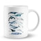 PUHEI Species of Whales Watercolor Print 11 Ounces Ceramic Mug Cup, Marine Animal Coffee Tea Mug Cup,Home Girls Room Dorm Office Decor, Whale Gifts For Birthday Christmas, Whale Lovers Gifts