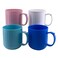 AOYITE Plastic Coffee Cups with Handles - Unbreakable BPA Free Coffee Mugs 13 oz set of 4 - Reusable Dishwasher Safe Hard Drinking Cups for Kids Kitchen Outdoor (Thick Wall)