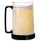 EASICOZI Double Wall Gel Frosty Freezer Ice Mugs Clear 16oz Set of 1 (Black)