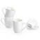GBHOME 12 OZ Off White Coffee Mugs, Porcelain Bulk Coffee Mugs with Large Handle for Man, Woman, Light Weight Coffee Mugs Set of 4 for Latte/Cappuccino/Cocoa/Milk, Dishwasher &amp; Microwave Safe