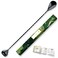 Homestia 2 in 1 Bar Muddler Spoon, Cocktail Mixing Stirrers + Fruit Smasher for Drink, 12-Inch 304 Stainless Steel Bar Spoon Spiral Long Handle Cocktail Spoon Black