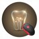 Mouse Pad Tooth Dentistry Dental for Dentists, Round Mousepad, Non-Slip Rubber Base Mouse Mat for Laptop and Computer