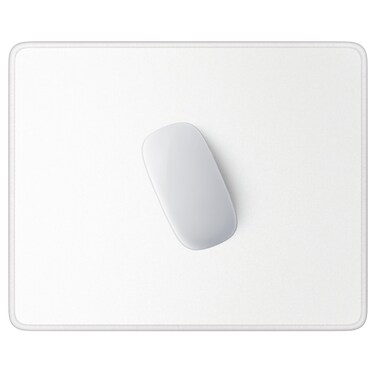 Hsurbtra Mouse Pad, Premium-Textured Square Mousepad 10.2 x 8.3 Inch, Stitched Edge Anti-Slip Waterproof Rubber Mouse Mat, Pretty Cute Mouse Pad for Office Gaming Laptop Women Kids Ivory White