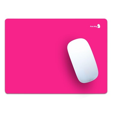 Pink Alley Hot Pink Mouse Pad - 9.4 x 7.8 Inch Anti-Slip with Rubber Bottom - Durable, Waterproof, Smooth Sliding Comfortable Surface Mouse Pad - Cute Mouse Pad Home Office Laptop Computer