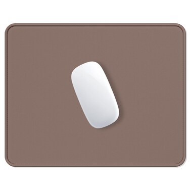 Hsurbtra Mouse Pad, Premium-Textured Square Mousepad 10.2 x 8.3 Inch, Stitched Edge Anti-Slip Waterproof Rubber Pretty Cute Computer Mat for Office Gaming Laptop Women Kids Dark Brown