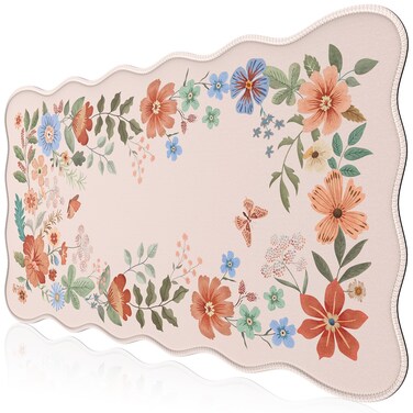 iCasso Desk Mat, Desk Matt for Desktop, Cute Desk Pad Mat, XXL Large Mouse Pad for Desk, Anti-Slip Big Mousepad with Stitched Edges, Keyboard Pad Mouse Mat for Computer(Light Pink)