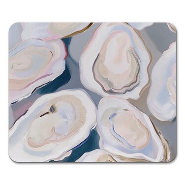 FLVGE Coastal Mouse Pad, Blue Preppy Beach Mouse Pads for Desk, Office Desk Accessories and Office Supplies, Square Mouse Pads for Desk Office Gaming Working, 9.5&times;7.9 in