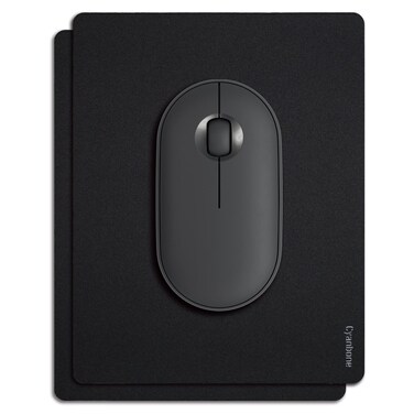 Cyanbone Mini Mouse Pad Small Size 2 Pack, Portable Mouse Pad for Laptop Waterproof, Cute Travel Mousepad Black with Non Slip Rubber Base for Wireless Mouse - 5.5 x 7 Inch