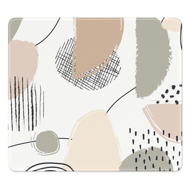 Niniubye Mouse Pad, Minimalism Marble Style Computer Pad, Anti-Slip Rubber Mouse Mat with Stitched Edges for Gaming, Office, Laptop, PC, Women, 9" x 8" Thick 3 mm, Artistic Dots
