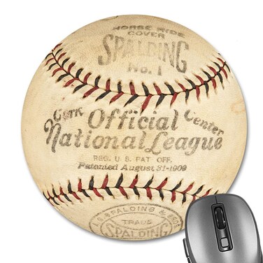 knseva Baseball Round Mouse Pad Vintage Commemorative Design, Retro Baseball Mouse Pads