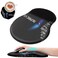 Ergonomic Mouse Pad with Wrist Rest Support + Cup Coasters,Thick Mousepad Relief Carpal Tunnel Pain, Mouse Pad with Non-Slip PU Base, Computer Mouse Pads for Wireless Mouse,Butterfly and Bible 4:13
