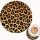 CICPLKSE Mouse Pad and Coffee Coaster,Mousepad Non-Slip Rubber Gaming Mouse Pad Round Mouse Pads for Computers Laptop,Leopard Print
