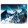 FINCIBO Extra Large (X-Large) Size Non-Slip Rectangle Mousepad, Blue Ice Dragon Mouse Pad for Home, Office and Gaming Desk