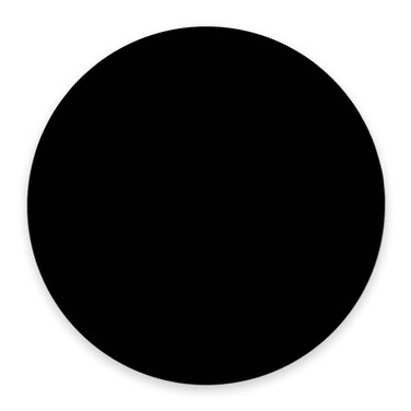 Single Circular Blank Rubber Mouse Pad - Black - 7.87" Round Diameter (200mm x 200mm x 3mm)