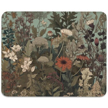 Botanical Elegance Wildflower Mouse Pad - Nature's Palette for Your Desk, Stitched Edges Non-Slip Rubber Base Mouse Pads for Computers Laptop