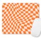 SXCKANG Orange Checkered Mouse Pad, Modern Pattern Mouse Pad, Cute Mousepad Desk Accessories for Women Office Decor, 7.9 x 7.9 Inch