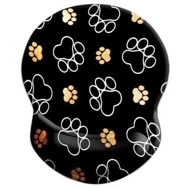 Mouse Pad with Wrist Support, Pain Relief Ergonomic Mouse Pad, Comfortable Computer Mouse Pad Wrist Rest with Non-Slip PU Base for Home Office Working Gaming (Cute Dog Paw)