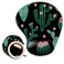 DOOKE Ergonomic Mouse Pad with Wrist Support and Coaster,Mouse Pads with Non-Slip PU Base for Home Office Working Studying Easy Typing &amp; Pain Relief Cute Cactus