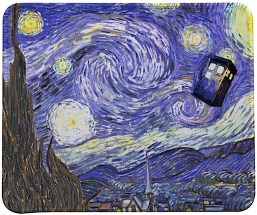 VIVIPOW Cool Starry Night Vincent Van Gogh painting Mouse Pad (TM)