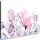 Hizelzidy Extended Gaming Mouse Pad (31.5 X 11.8 in), Large Non-Slip Rubber Base Mousepad,Keyboard Mouse Mat Desk Pad for Work, Game, Office, Home - White Pink Flower, MOU-04