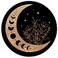 TNUW Boho Moon Phase Botanical Crescent Moon Mouse Pad 7.9x7.9 Inch,Non-Slip Rubber Base Mousepads for Home Girls Room Dorm,Girls Women Boho Lovers Gifts