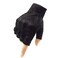 Harssidanzar Half Finger Motorcycle Gloves,for Mens Leather Riding Driving Gloves with Hand Knuckle GM037,Saddle,Size,XL