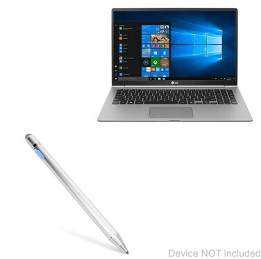 BoxWave Stylus Pen Compatible with LG Gram 15.6" (15Z990) - AccuPoint Active Stylus, Electronic Stylus with Ultra Fine Tip for LG Gram 15.6" (15Z990) - Metallic Silver