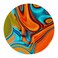 QUICQOD Vivid Modern Southwest Hipster Abstract Turquoise Orange Swirls Mouse Pad,Non-Slip Rubber Base Mousepads for Home Office Dorm Desk Decor,Gifts for Teen Girls,8.7 x 8.7 Inches