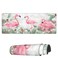 Famame Laptop Mouse Pad Tropical Leaves Plants Flamingos Desk Mat with Stitched Edges 31.5X 11.8 inch Non-Slip Large Keyboard Rubber Writing Table Mat for Office Home
