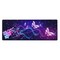 Cute Purple Pink Butterfly Extra Large Keyboard Laptop Mouse Pad Beautiful Desk Mat with Flowers for Women Girls Desktop, 31.5 x 11.8 Inch Extended Desk Pad with Stitched Edges and Non-Slip Base