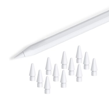 Tucana Silicone Pen Tips Compatible for Apple iPad Pencil 1st &amp; 2nd Generation (White 10-Pack)