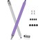 MEKO 3 in 1 Stylus Pens for Touch Screens, High Sensitivity &amp; Precision Capacitive Stylus Pencil for Apple iPad iPhone Tablets Samsung Galaxy All Universal Touchscreen Devices (2 Pack-Silver/Purple)