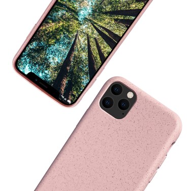 eplanita Eco Mobile Phone Case Compatible with iPhone 11 Pro Max, Plant Fiber, Drop Protection Cover, Durable and Sustainable (for iPhone 11 Pro Max, Pink)