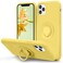 MOCCA for iPhone 11 Pro Max Silicone Case with Kickstand   Anti-Scratch   Soft Microfiber Lining Full-Body Shockproof Protective Case for iPhone 11 Pro Max - Yellow