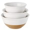 Hasense Ceramic Mixing Bowls, Large Salad Pasta Bowls Set, 2.1/1.0/0.5 Qt Serving Bowls for Entertaining, White Nesting Batter Bowls for Prepping Baking, Dishwasher Microwave Safe, Set of 3